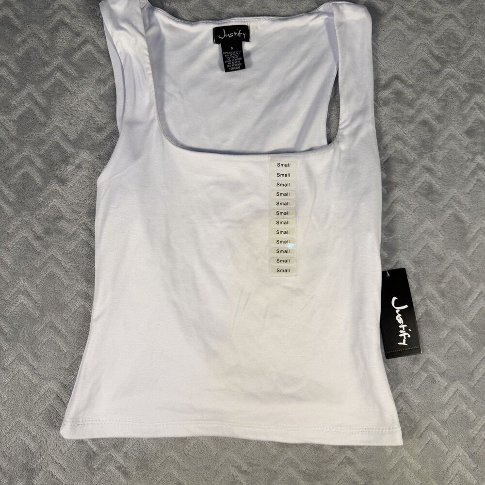 Justify White Women’s Top Tank Camisole‎ New With Tags Small Casual